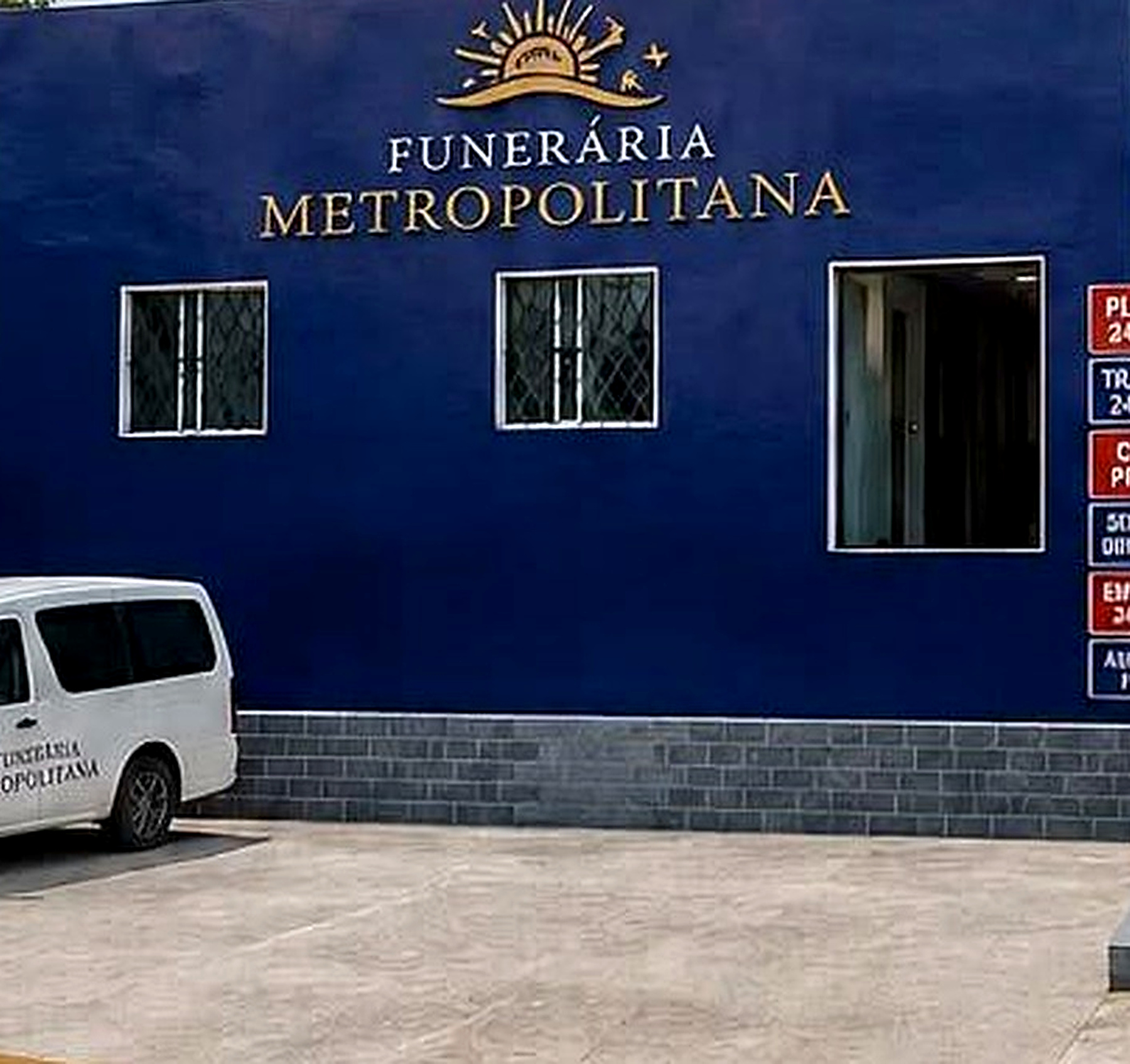 Fachada da Funerária Metropolitana